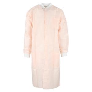 Maxi-Gard Protective Lab Coat SMS Medium Light Pink 10/Pk