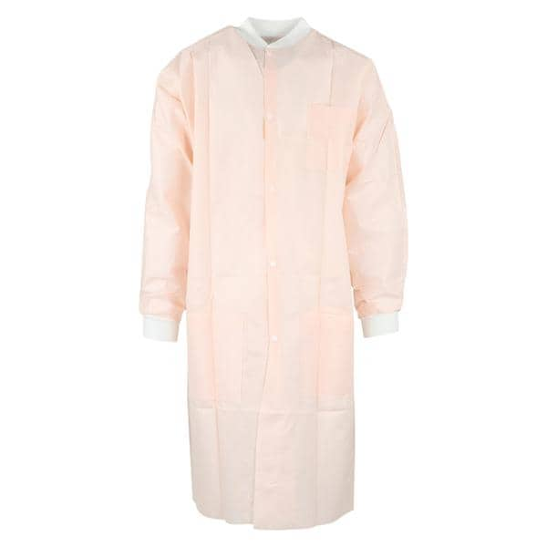 Maxi-Gard Protective Lab Coat SMS Medium Light Pink 10/Pk, 5 PK/CA