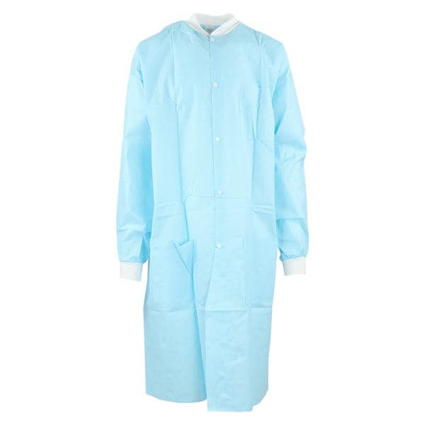 Maxi-Gard Protective Lab Coat SMS Medium Sky Blue 10/Pk