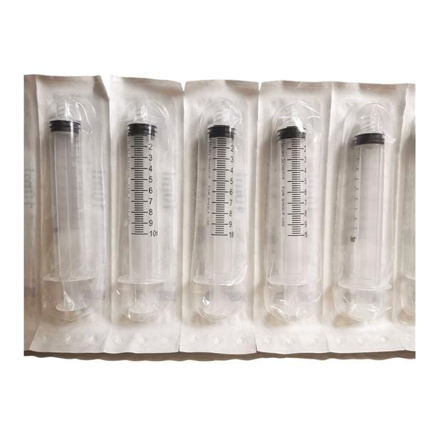 Luer Lock Syringe 10cc Clear Low Dead Space 100/Bx