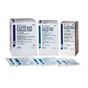 100% Cotton Gauze Pad 3x3" 12 Ply Sterile Square LF, 24 BX/CA