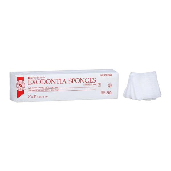 Cotton Filled Exodontia Sponge 2x2" 8 Ply Sterile Square LF