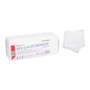 100% Cotton All-Gauze Sponge 2x2" 8 Ply Non-Sterile Square LF