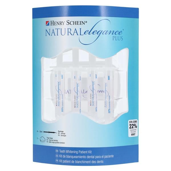 Natural Elegance Plus At Home Tooth Whitening Patient Kit 22% Carb Prx Mint 4/Pk