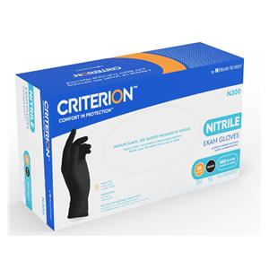 Criterion N300 Nitrile Exam Gloves Large Black Non-Sterile