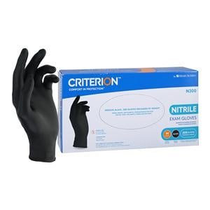 Criterion N300 Nitrile Exam Gloves Medium Black Non-Sterile