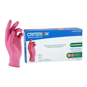 Criterion Polychloroprene Exam Gloves X-Small Extended Pink Non-Sterile