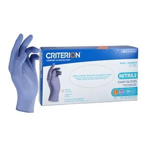 Criterion Aloe + Vitamin E Nitrile Exam Gloves Large Standard Lavender NS, 10 BX/CA