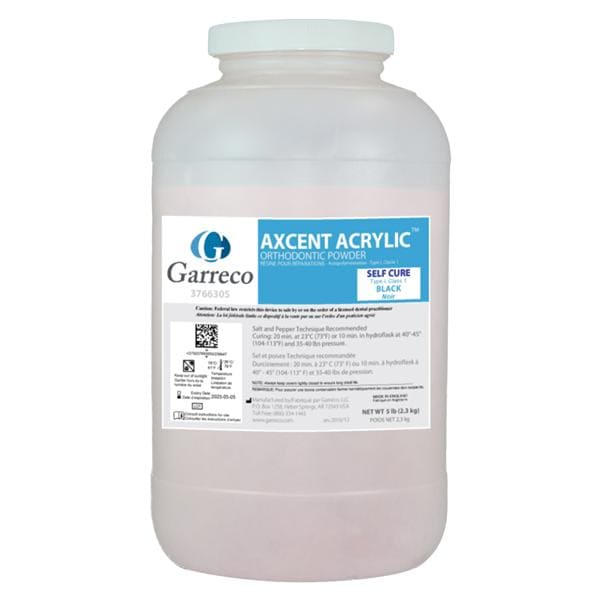 Axcent Orthodontic Resin Acrylic Self Cure Black 5Lb/Jr