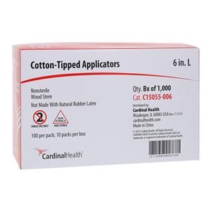 Applicator 6 in Wood Shaft Non Sterile 1,000/Bx, 10 BX/CA