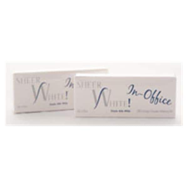 Sheer White In Office Whitening Strips Kit 20% Hydrogen Peroxide Ea