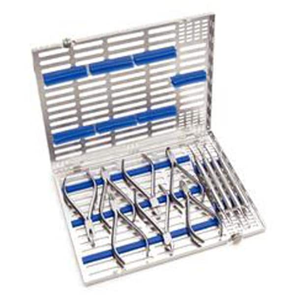 Orthodontic Cassette Stainless Steel L Thn Blue 7 Pliers & 4 Hand Instruments Ea