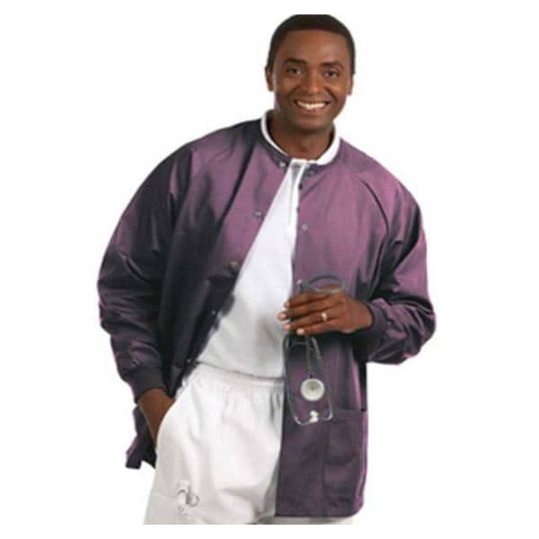 Warm-Up Jacket 2 Pockets Long Raglan Sleeves / Knit Cuffs Small Plum Unisex Ea