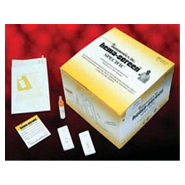 Hema-Screen FOB: Fecal Occult Blood Test Kit CLIA Waived 25/Bx