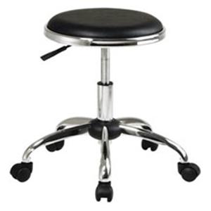 Vinyl Round Series Laboratory Stool Black 250lb Capacity