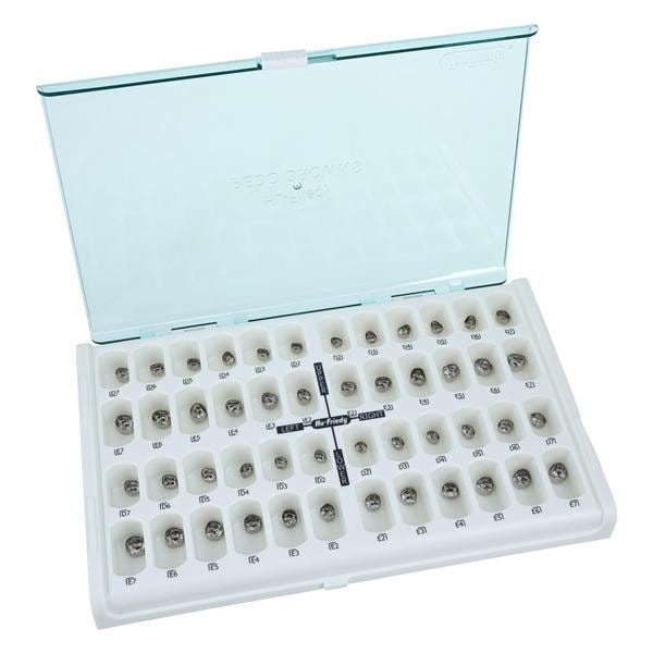PEDO CROWNS Stainless Steel Crowns Size Assorted Kit 48/Bx