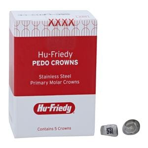 PEDO CROWNS Stainless Steel Crowns Size LRD3 1st Pri LRM Refill 5/Pk