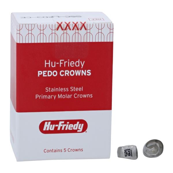 PEDO CROWNS Stainless Steel Crowns Size LRD3 1st Pri LRM Refill 5/Pk