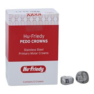 PEDO CROWNS Stainless Steel Crowns Size LLE3 2nd Prim LLM Refill 5/Pk