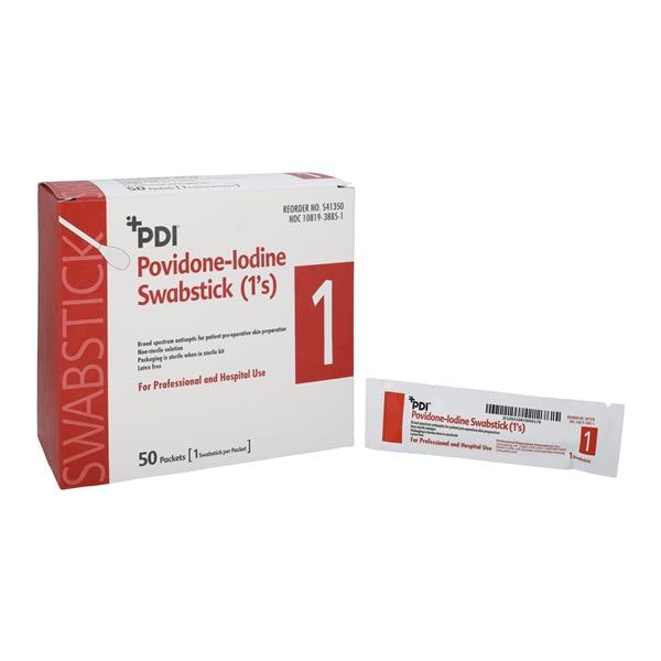 Surgical Prep Swabstick PVP Iodine 10% 1's 4", 10 BX/CA