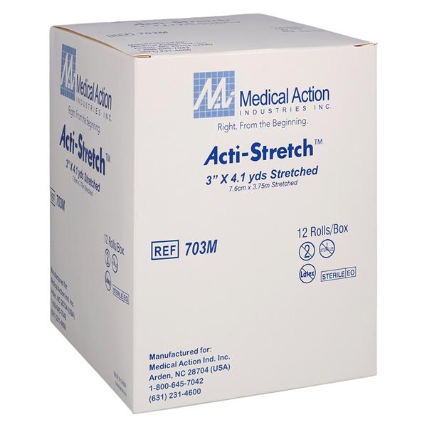 Acti-Stretch Conforming Bandage Gauze 3"x4.1yd Sterile 12/Bx