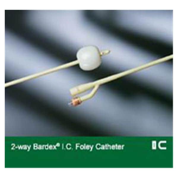 Bardex 2-Way Foley Catheter Short Open Tip Silicone Coated 18Fr 5cc