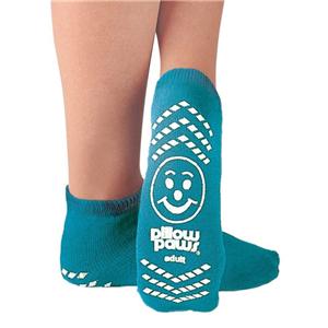 Pillow Paws Patient Slippers 100% Polyester Teal Blue X-Large Reusable 48/CA