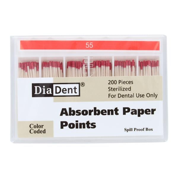 Absorbent Points Size 55 Red 200/Bx