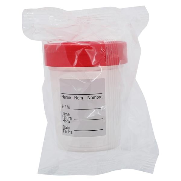 Specimen Container 4oz Polypropylene Sterile Individually Wrapped 100/Ca