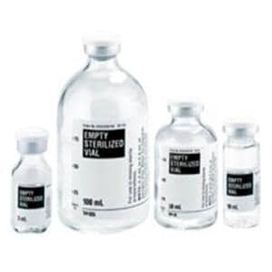 Medicine Vial Glass Autoclavable Clear Not made with natural rubber latex 25/Pk