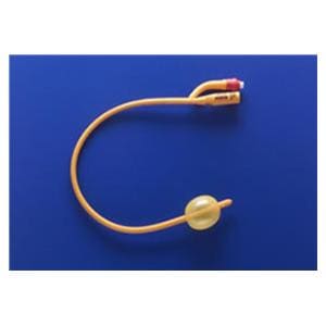 Gold 2-Way Foley Catheter Straight Tip Silicone 26Fr 30cc