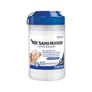 Wipes Sanitizing Sani-Hands 70% Ethyl Alcohol Canister Fragrance Free 135/CN, 12 CN/CA