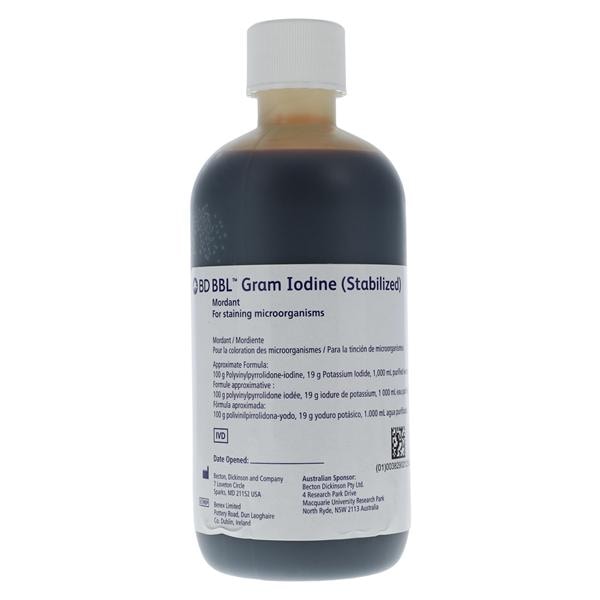BBL Gram Iodine Stain 250mL For Gram 4/Bx
