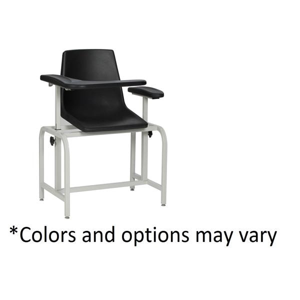 Blood Draw Chair Black Steel 300lb Capacity EA