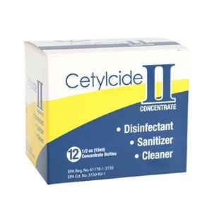 Cetylcide II Concentrate Disinfectant Refill Kit Lemon 15 mL 12/Bx