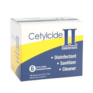 Cetylcide II Concentrate Disinfectant Refill Kit Lemon 15 mL 6/Bx