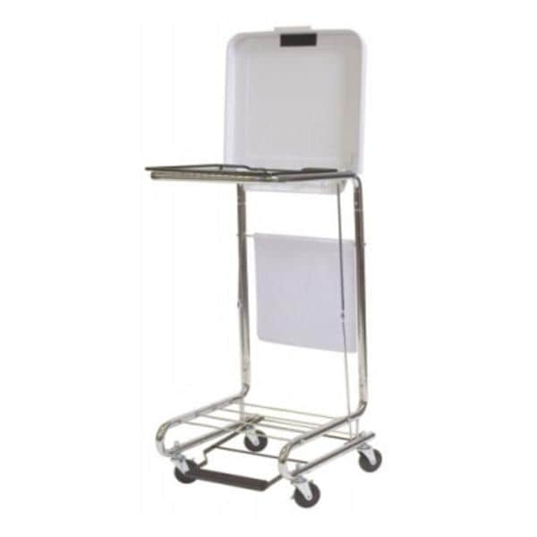 Hamper Lid Square Chrome Plated Stand 19x21x38.5