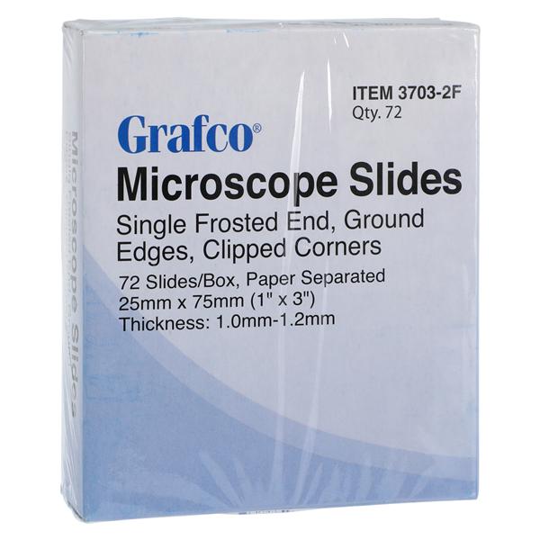 Grafco Frosted Microscope Slide 3x1" White 144/Bx