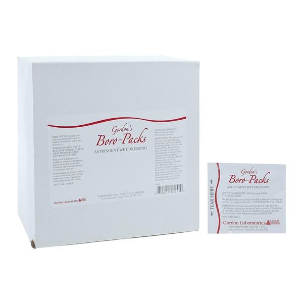 Gordon Boro-Packs Astringent Foil Packet 100/Bx