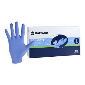 Aquasoft Nitrile Exam Gloves Large Blue Non-Sterile, 10 BX/CA
