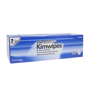 Kimtech Kimwipes Wipes Cellulose 2 Ply 11.22 in x 12.3 in White 120/Bx