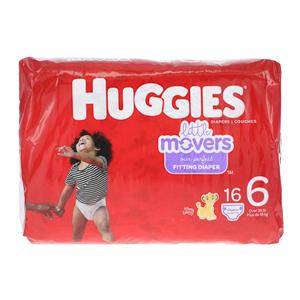 Diaper Hggs Ltl Mvrs Infant Unisex 6 Max 35lbs+ White Fragrance Free 16/PK, 4 PK/CA