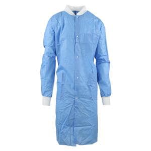 Basic Lab Coat 3 Layer SMS Small Blue 25/Ca