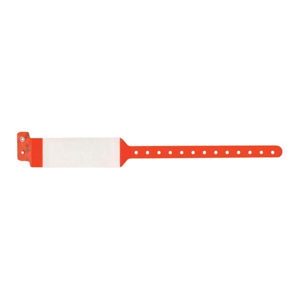 Sentry LabelBand Bar Code Wristband Polyester Orange Adult 500/Bx