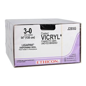 Vicryl Suture 3-0 54" Polyglactin 910 Braid Undyed 12/Bx