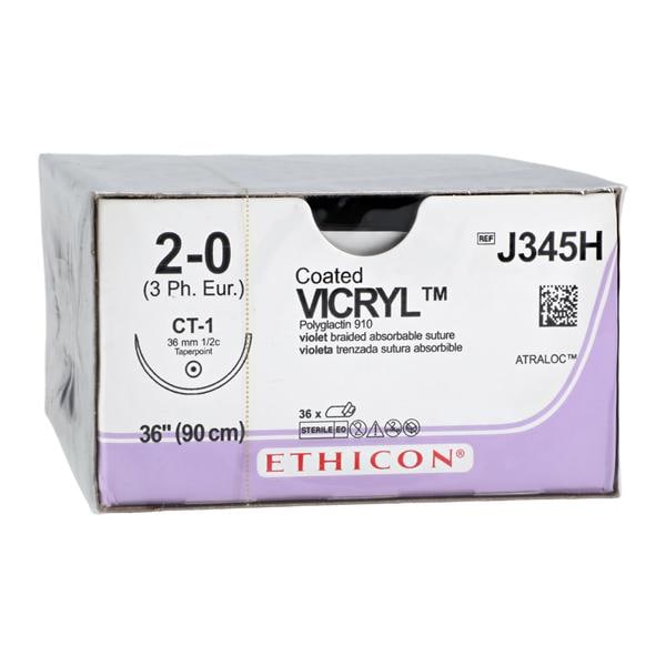 Vicryl Suture 2-0 36" Polyglactin 910 Braid CT-1 Violet 36/Bx