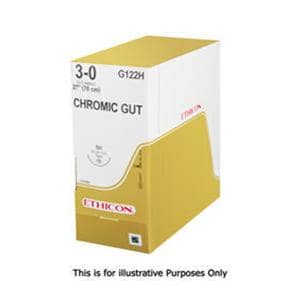 Ethicon Suture 1 1x36" Chromic Gut Monofilament CP-1 Brown 36/Bx