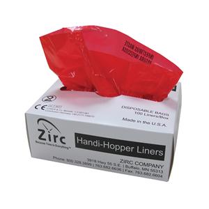 Handi-Hopper Biohazard Bag 7x10x3" Red/Black Plastic 100/Bx