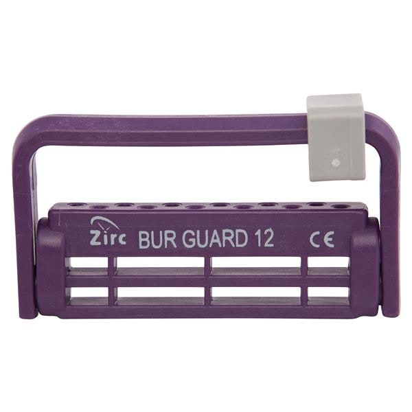 Steri-Bur Guard Bur Block Antimicrobial Microban 12 Hole Plum Detachable Lid Ea