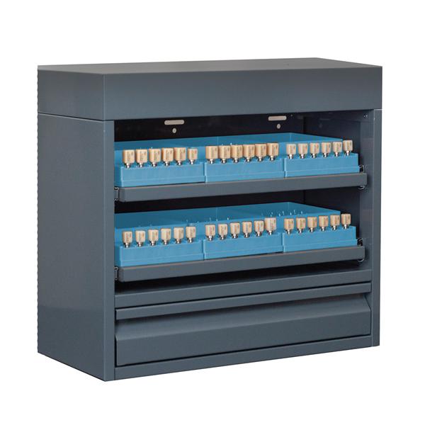 CAD/CAM Block Locker Storage Cabinet Small Grey / Vibrant Blue